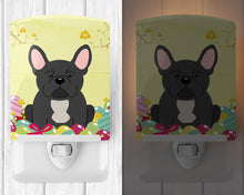 Load image into Gallery viewer, Easter Eggs French Bulldog Black Ceramic Night Light BB6014CNL