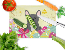 Load image into Gallery viewer, Easter Eggs French Bulldog Black Glass Cutting Boards – Durable, Decorative Kitchen Art Large BB6014LCB