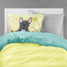 Load image into Gallery viewer, Easter Eggs French Bulldog Black Fabric Standard Pillowcase – Artistic Decorative Front, White Back BB6014PILLOWCASE