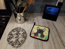 Load image into Gallery viewer, Easter Eggs French Bulldog Black Pot Holders - Set of 2 - Heat-Resistant Kitchen Essentials BB6014PTHD