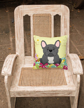 Load image into Gallery viewer, Easter Eggs French Bulldog Black Fabric Decorative Pillow BB6014PW1818
