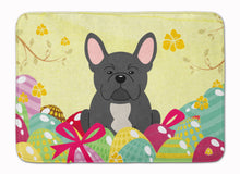 Load image into Gallery viewer, Easter Eggs French Bulldog Black Machine Washable Memory Foam Mat BB6014RUG