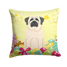 Load image into Gallery viewer, Easter Eggs Mastiff White Throw Pillow - 14x14 Decorative Pillow – Art for Your Home &amp; Patio BB6017PW1414