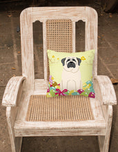 Load image into Gallery viewer, Easter Eggs Mastiff White Fabric Decorative Pillow BB6017PW1818