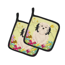 Load image into Gallery viewer, Easter Eggs Lowchen Pot Holders - Set of 2 - Heat-Resistant Kitchen Essentials BB6019PTHD