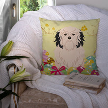 Load image into Gallery viewer, Easter Eggs Lowchen Throw Pillow - 14x14 Decorative Pillow – Art for Your Home &amp; Patio BB6019PW1414