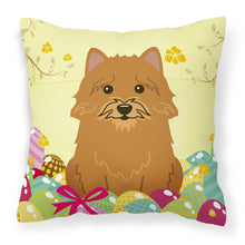 Load image into Gallery viewer, Easter Eggs Norwich Terrier Fabric Decorative Pillow BB6020PW1818