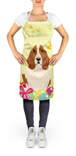 Load image into Gallery viewer, Easter Eggs Basset Hound Apron – Artist-Designed Kitchen, BBQ &amp; Craft Apron BB6021APRON