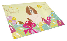 Load image into Gallery viewer, Easter Eggs Basset Hound Glass Cutting Boards – Durable, Decorative Kitchen Art Large BB6021LCB