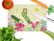 Load image into Gallery viewer, Easter Eggs Borzoi Glass Cutting Boards – Durable, Decorative Kitchen Art Large BB6023LCB