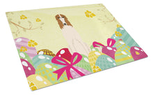 Load image into Gallery viewer, Easter Eggs Borzoi Glass Cutting Boards – Durable, Decorative Kitchen Art Large BB6023LCB