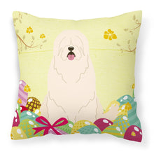Load image into Gallery viewer, Easter Eggs South Russian Sheepdog Fabric Decorative Pillow BB6024PW1818