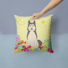 Load image into Gallery viewer, Easter Eggs West Siberian Laika Spitz Throw Pillow - 14x14 Decorative Pillow – Art for Your Home &amp; Patio BB6025PW1414