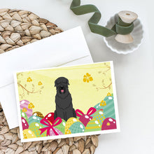 Load image into Gallery viewer, Easter Eggs Black Russian Terrier Greeting Cards -  Blank Note Cards – 8-Pack of Artist-Designed Cards with Envelopes