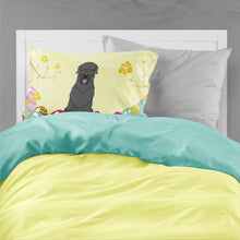 Load image into Gallery viewer, Easter Eggs Black Russian Terrier Fabric Standard Pillowcase – Artistic Decorative Front, White Back BB6026PILLOWCASE