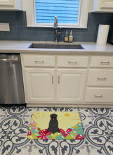 Load image into Gallery viewer, Easter Eggs Black Russian Terrier Machine Washable Memory Foam Mat BB6026RUG