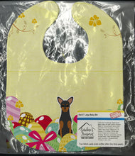 Load image into Gallery viewer, Easter Eggs Manchester Terrier Baby Bib BB6028BIB