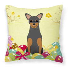 Load image into Gallery viewer, Easter Eggs Manchester Terrier Fabric Decorative Pillow BB6028PW1818