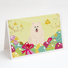 Load image into Gallery viewer, Easter Eggs Samoyed Greeting Cards -  Blank Note Cards – 8-Pack of Artist-Designed Cards with Envelopes