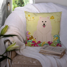 Load image into Gallery viewer, Easter Eggs Samoyed Throw Pillow - 14x14 Decorative Pillow – Art for Your Home &amp; Patio BB6030PW1414