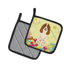 Load image into Gallery viewer, Easter Eggs Russian Spaniel Pot Holders - Set of 2 - Heat-Resistant Kitchen Essentials BB6031PTHD