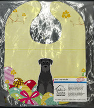 Load image into Gallery viewer, Easter Eggs Standard Schnauzer Black Baby Bib BB6032BIB