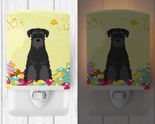 Load image into Gallery viewer, Easter Eggs Standard Schnauzer Black Ceramic Night Light BB6032CNL