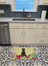 Load image into Gallery viewer, Easter Eggs Standard Schnauzer Black Machine Washable Memory Foam Mat BB6032RUG