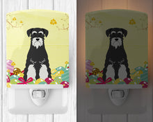 Load image into Gallery viewer, Easter Eggs Standard Schnauzer Salt and Pepper Ceramic Night Light BB6033CNL