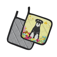 Load image into Gallery viewer, Easter Eggs Standard Schnauzer Salt and Pepper Pot Holders - Set of 2 - Heat-Resistant Kitchen Essentials BB6033PTHD