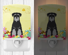 Load image into Gallery viewer, Easter Eggs Standard Schnauzer Black Grey Ceramic Night Light BB6034CNL