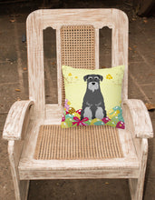 Load image into Gallery viewer, Easter Eggs Standard Schnauzer Black Grey Fabric Decorative Pillow BB6034PW1818