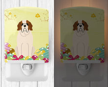 Load image into Gallery viewer, Easter Eggs Saint Bernard Ceramic Night Light BB6035CNL