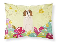 Load image into Gallery viewer, Easter Eggs Saint Bernard Fabric Standard Pillowcase – Artistic Decorative Front, White Back BB6035PILLOWCASE