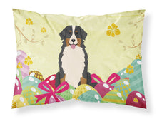 Load image into Gallery viewer, Easter Eggs Bernese Mountain Dog Fabric Standard Pillowcase – Artistic Decorative Front, White Back BB6036PILLOWCASE
