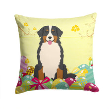 Load image into Gallery viewer, Easter Eggs Bernese Mountain Dog Throw Pillow - 14x14 Decorative Pillow – Art for Your Home &amp; Patio BB6036PW1414