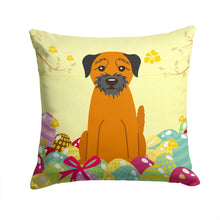 Load image into Gallery viewer, Easter Eggs Border Terrier Throw Pillow - 14x14 Decorative Pillow – Art for Your Home &amp; Patio BB6039PW1414