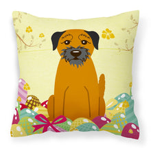 Load image into Gallery viewer, Easter Eggs Border Terrier Fabric Decorative Pillow BB6039PW1818