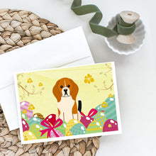 Load image into Gallery viewer, Easter Eggs Beagle Tricolor Greeting Cards -  Blank Note Cards – 8-Pack of Artist-Designed Cards with Envelopes