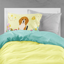 Load image into Gallery viewer, Easter Eggs Beagle Tricolor Fabric Standard Pillowcase – Artistic Decorative Front, White Back BB6040PILLOWCASE