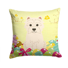 Load image into Gallery viewer, Easter Eggs Westie Throw Pillow - 14x14 Decorative Pillow – Art for Your Home &amp; Patio BB6042PW1414
