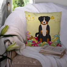 Load image into Gallery viewer, Easter Eggs Appenzeller Sennenhund Throw Pillow - 14x14 Decorative Pillow – Art for Your Home &amp; Patio BB6043PW1414