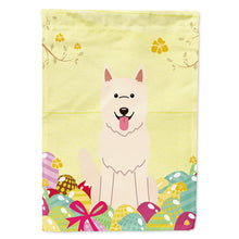 Load image into Gallery viewer, Easter Eggs White German Shepherd Flag Canvas House Size BB6045CHF