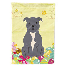 Load image into Gallery viewer, Easter Eggs Staffordshire Bull Terrier Blue Flag Canvas House Size BB6046CHF