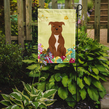Load image into Gallery viewer, Easter Eggs Staffordshire Bull Terrier Brown Garden Flag - Outdoor Decorative Yard Flag BB6047GF