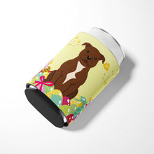 Load image into Gallery viewer, Easter Eggs Staffordshire Bull Terrier Chocolate Can or Bottle Hugger BB6048CC