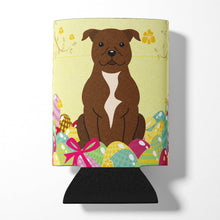 Load image into Gallery viewer, Easter Eggs Staffordshire Bull Terrier Chocolate Can or Bottle Hugger BB6048CC
