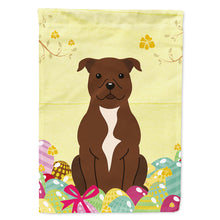 Load image into Gallery viewer, Easter Eggs Staffordshire Bull Terrier Chocolate Flag Canvas House Size BB6048CHF
