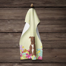 Load image into Gallery viewer, Easter Eggs Staffordshire Bull Terrier Chocolate Kitchen Towel – Artistic Dish Towel for Everyday Use BB6048KTWL