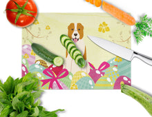 Load image into Gallery viewer, Easter Eggs Central Asian Shepherd Dog Glass Cutting Boards – Durable, Decorative Kitchen Art Large BB6049LCB